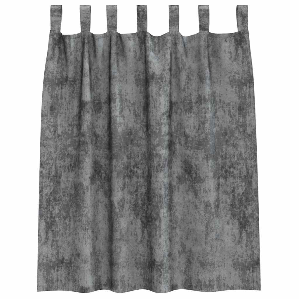 Samtvorhänge 2 stk. Grau 140 x 140 cm Samt