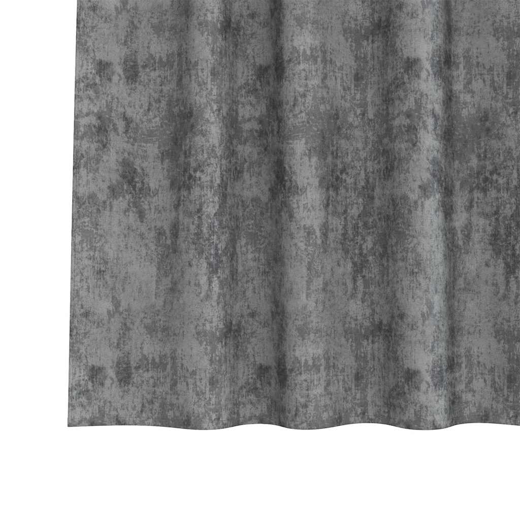 Samtvorhänge 2 stk. Grau 225 x 140 cm Samt