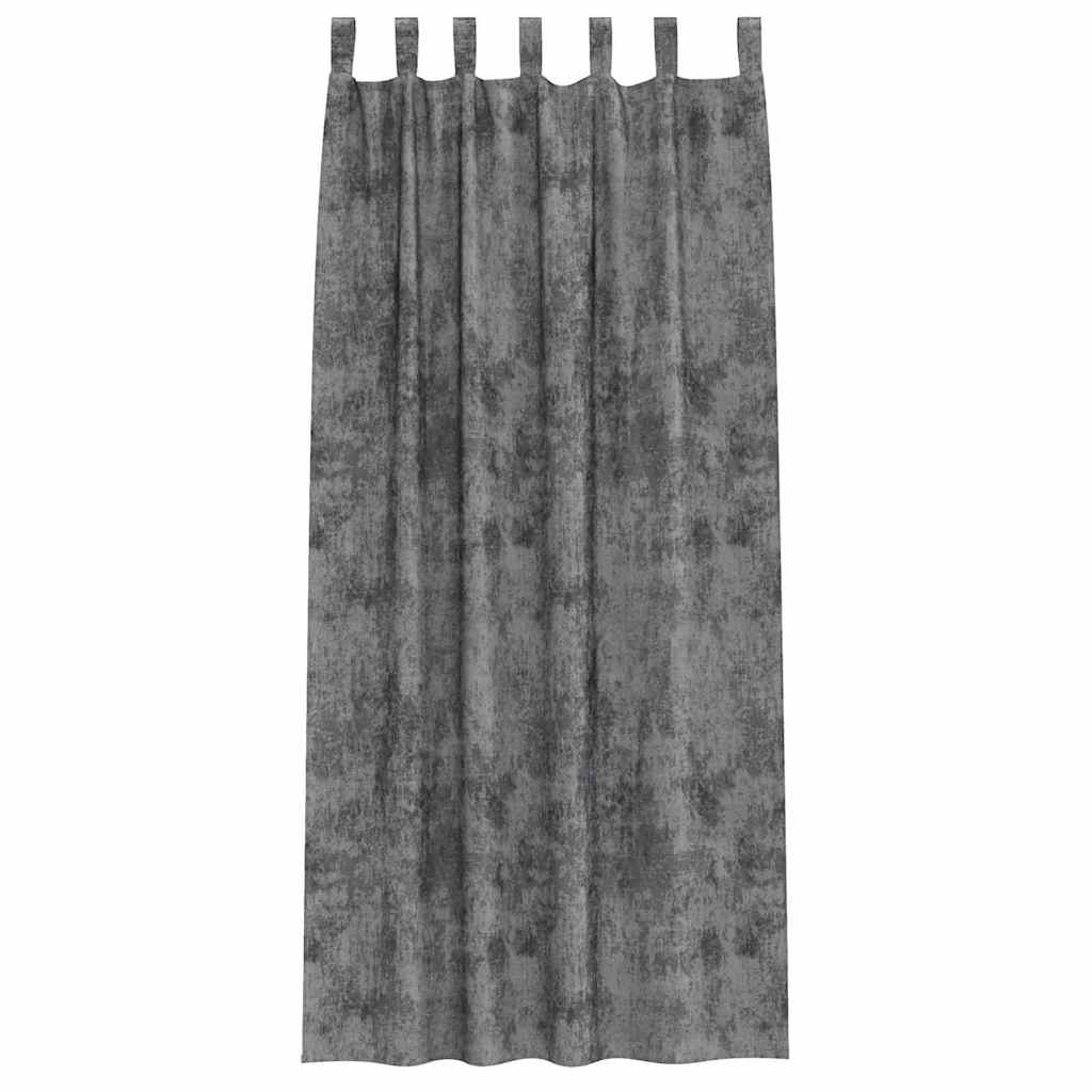 Samtvorhänge 2 stk. Grau 260 x 140 cm Samt