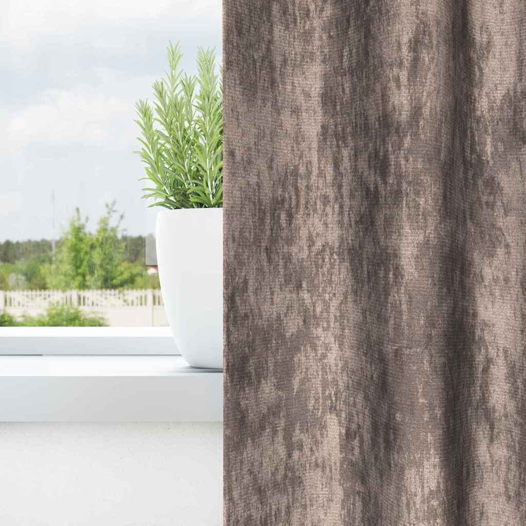 Samtvorhänge 2 stk. Cappuccino 245 x 140 cm Samt