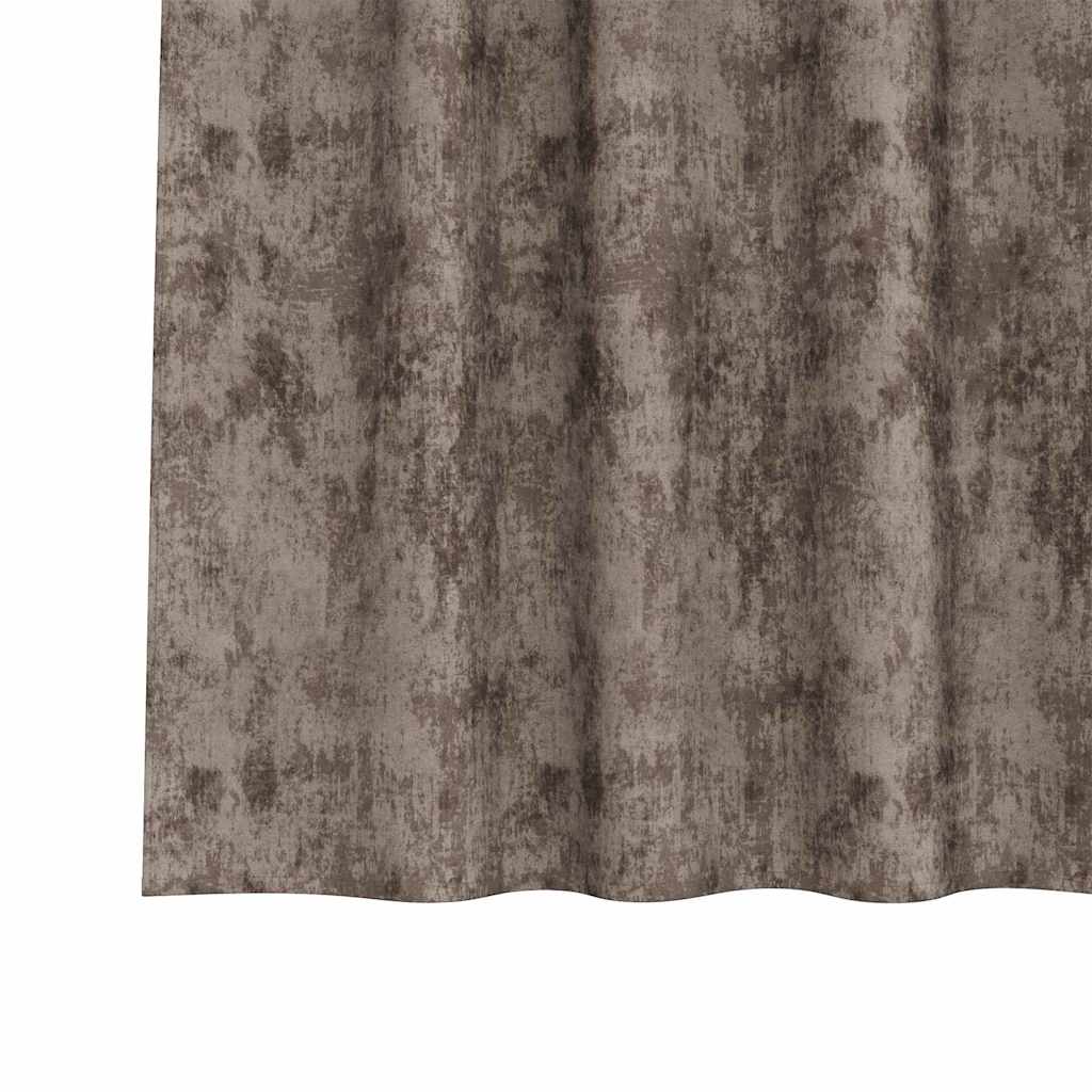 Samtvorhänge 2 stk. Cappuccino 260 x 140 cm Samt