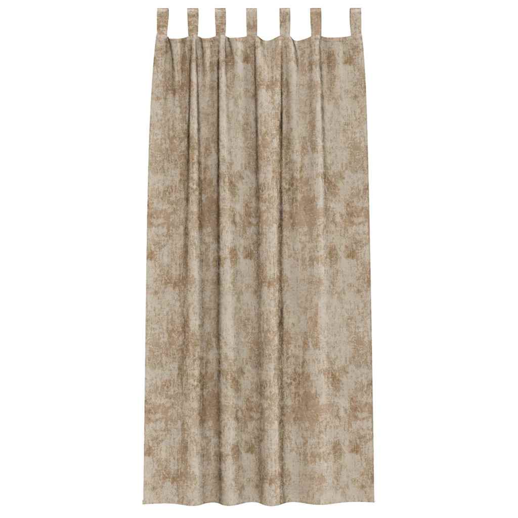 Samtvorhänge 2 stk. Champagner 245 x 140 cm Samt