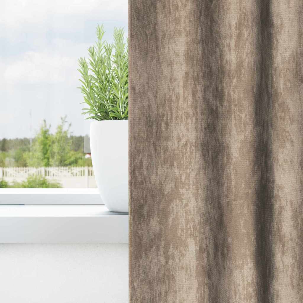Samtvorhänge 2 stk. Champagner 260 x 140 cm Samt