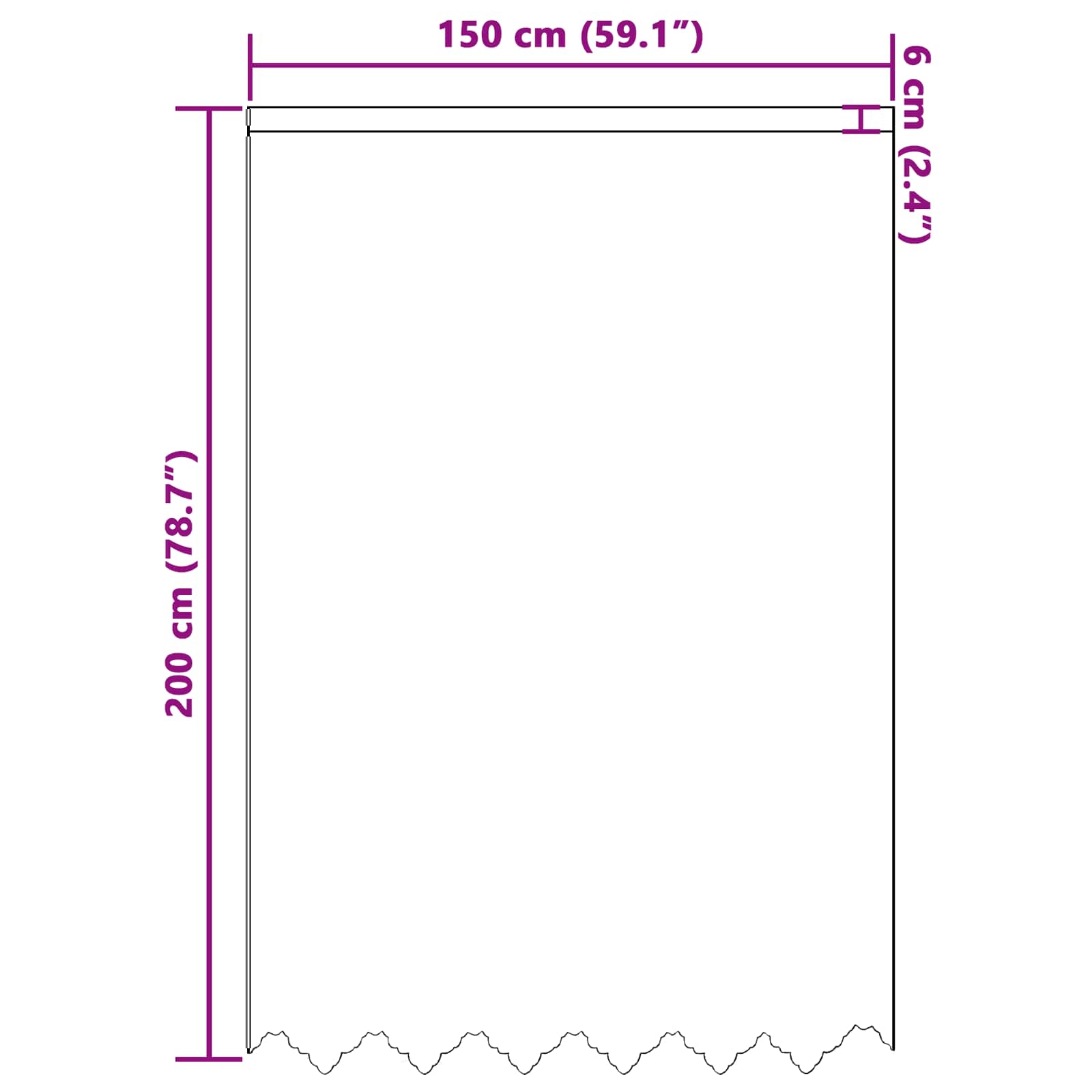 Spitzenvorhang mit Vorhängen Floral Weiß 200 x 150 cm Polyester