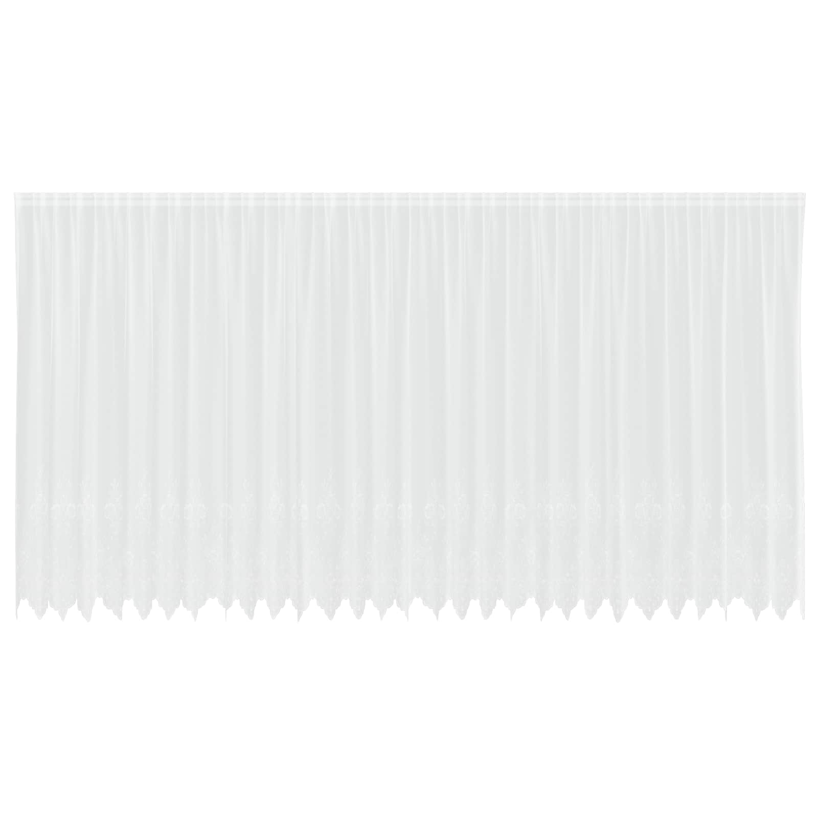 Spitzenvorhang mit Vorhängen Floral Weiß 240x750cm Polyester