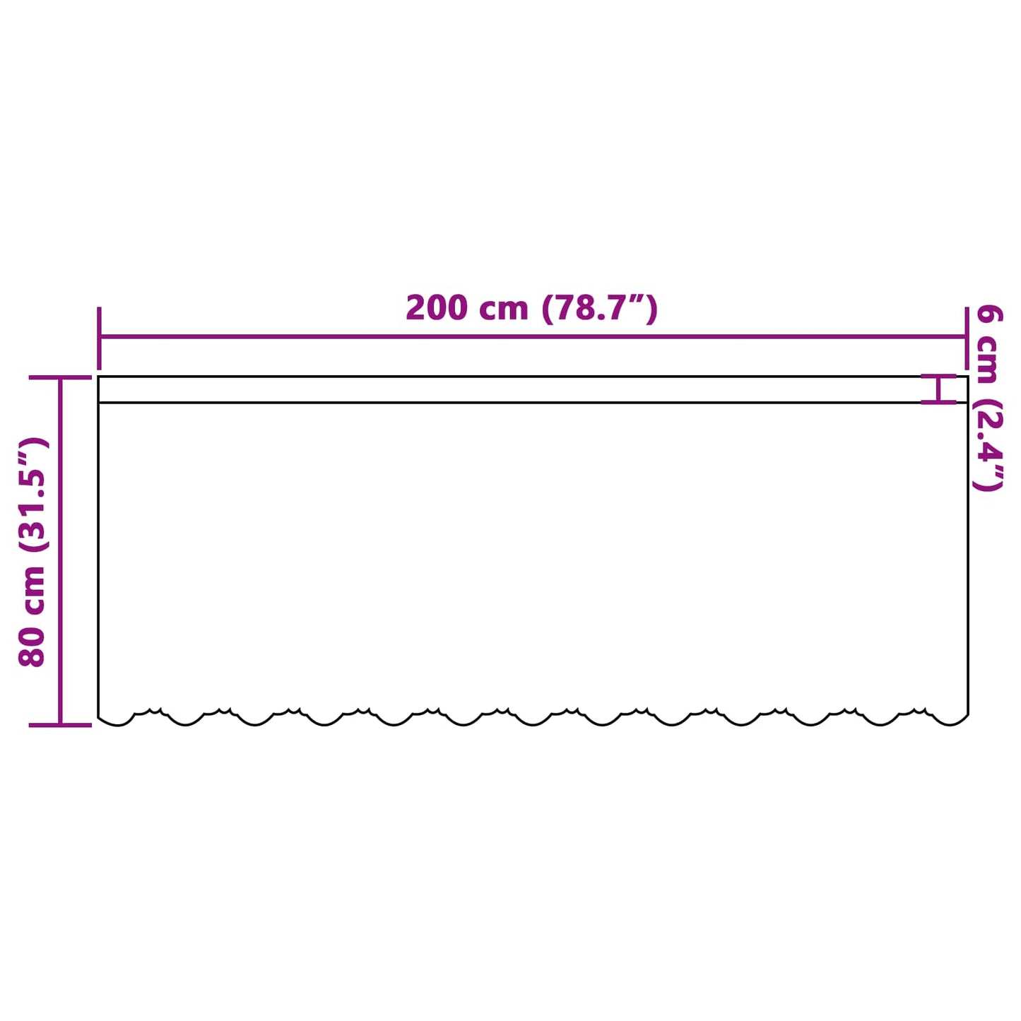Spitzenvorhang mit Vorhängen Floral Weiß 80 x 200 cm Polyester