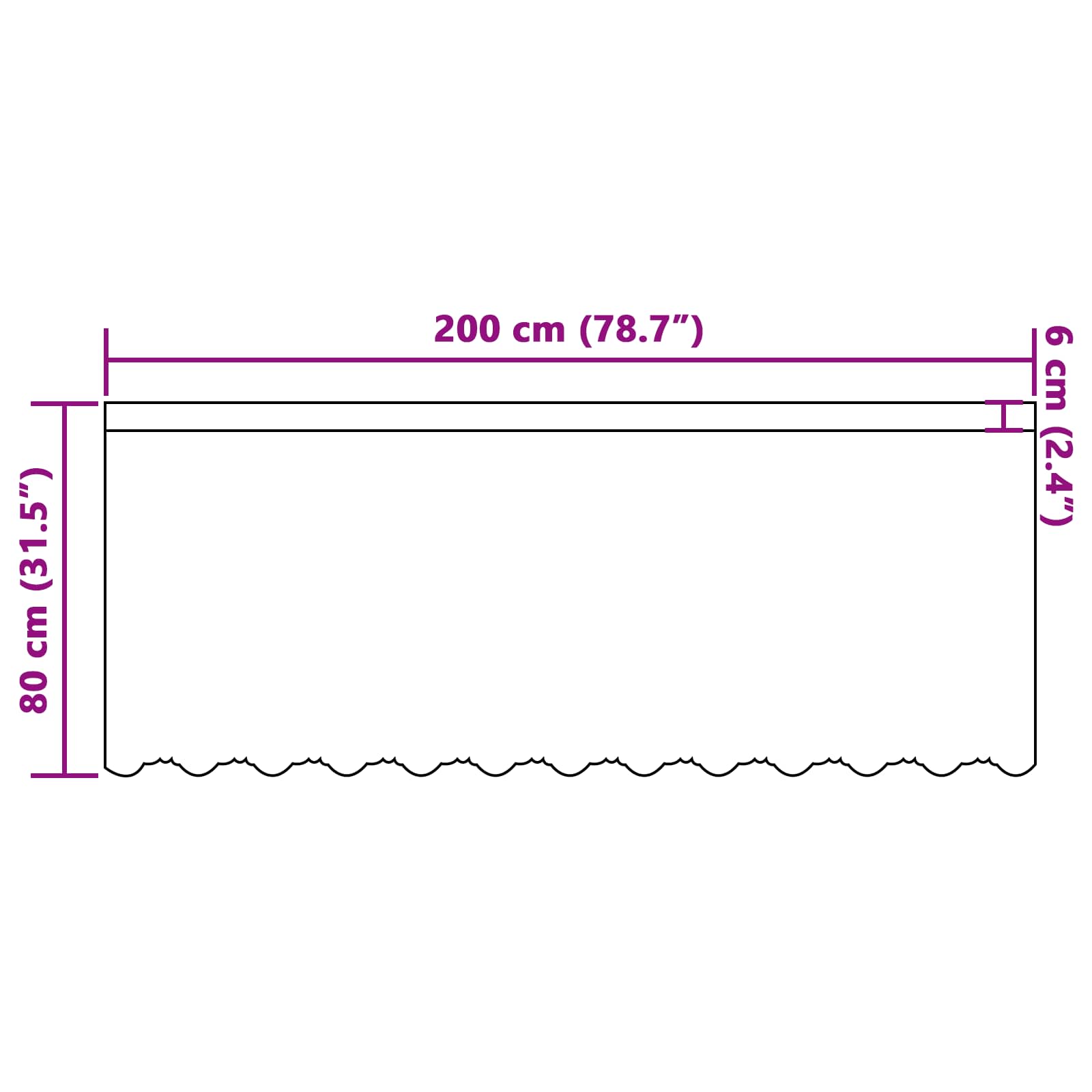 Spitzenvorhang mit Vorhängen Floral Weiß 80 x 200 cm Polyester
