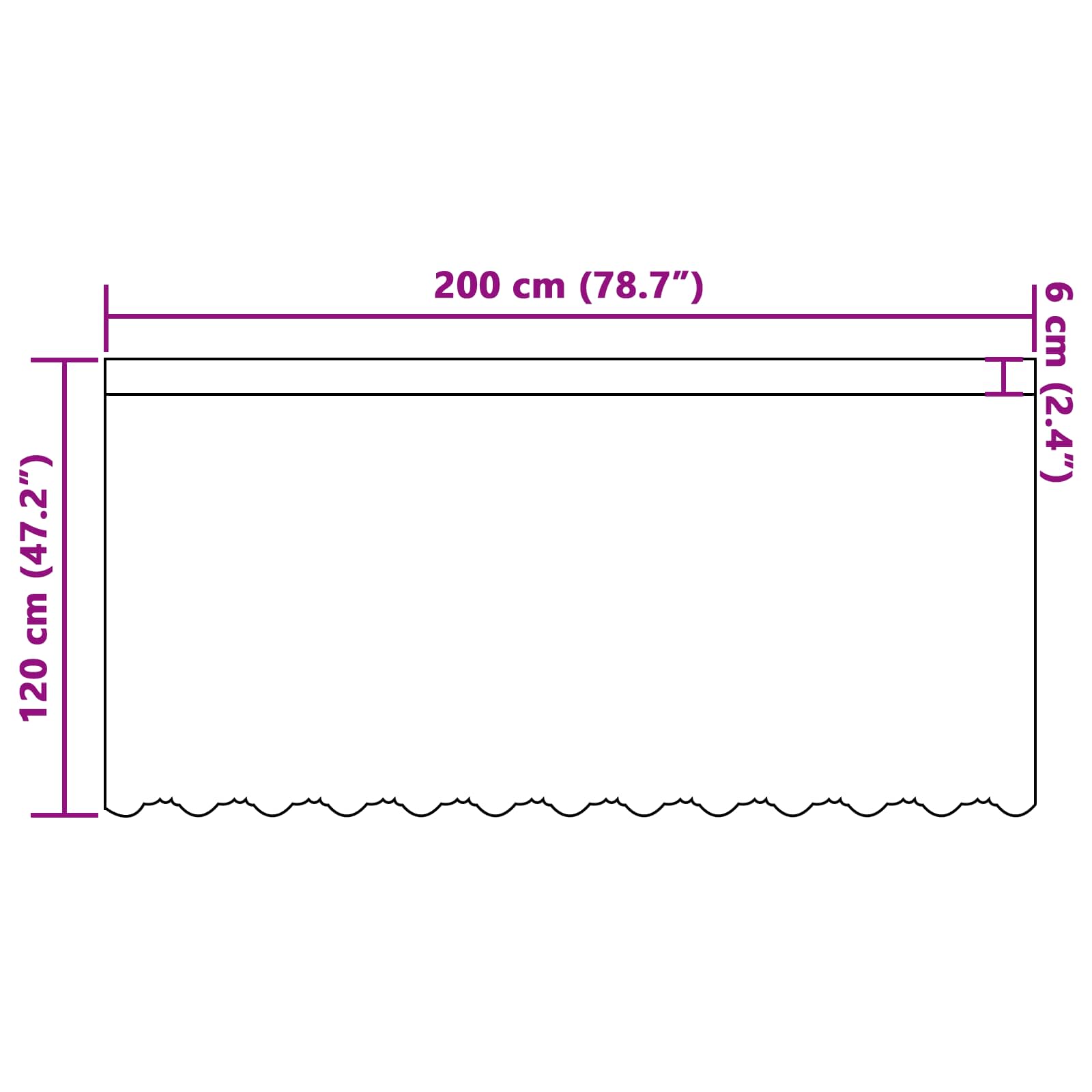 Spitzenvorhang mit Vorhängen Weiß 200 x 120 cm Polyester