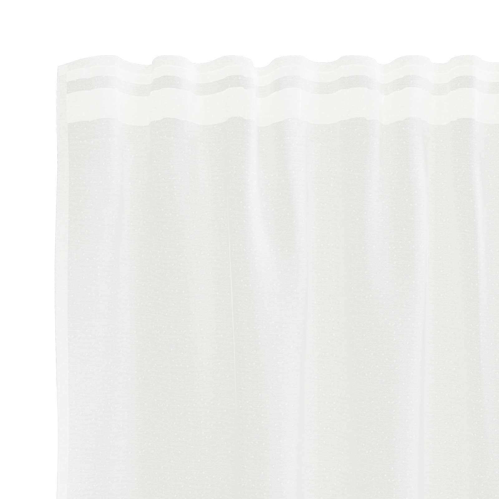 Spitzenvorhang mit Vorhängen Floral Weiß 140 x 600 cm Polyester