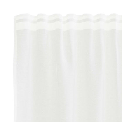 Spitzenvorhang mit Vorhängen Floral Weiß 140 x 750 cm Polyester
