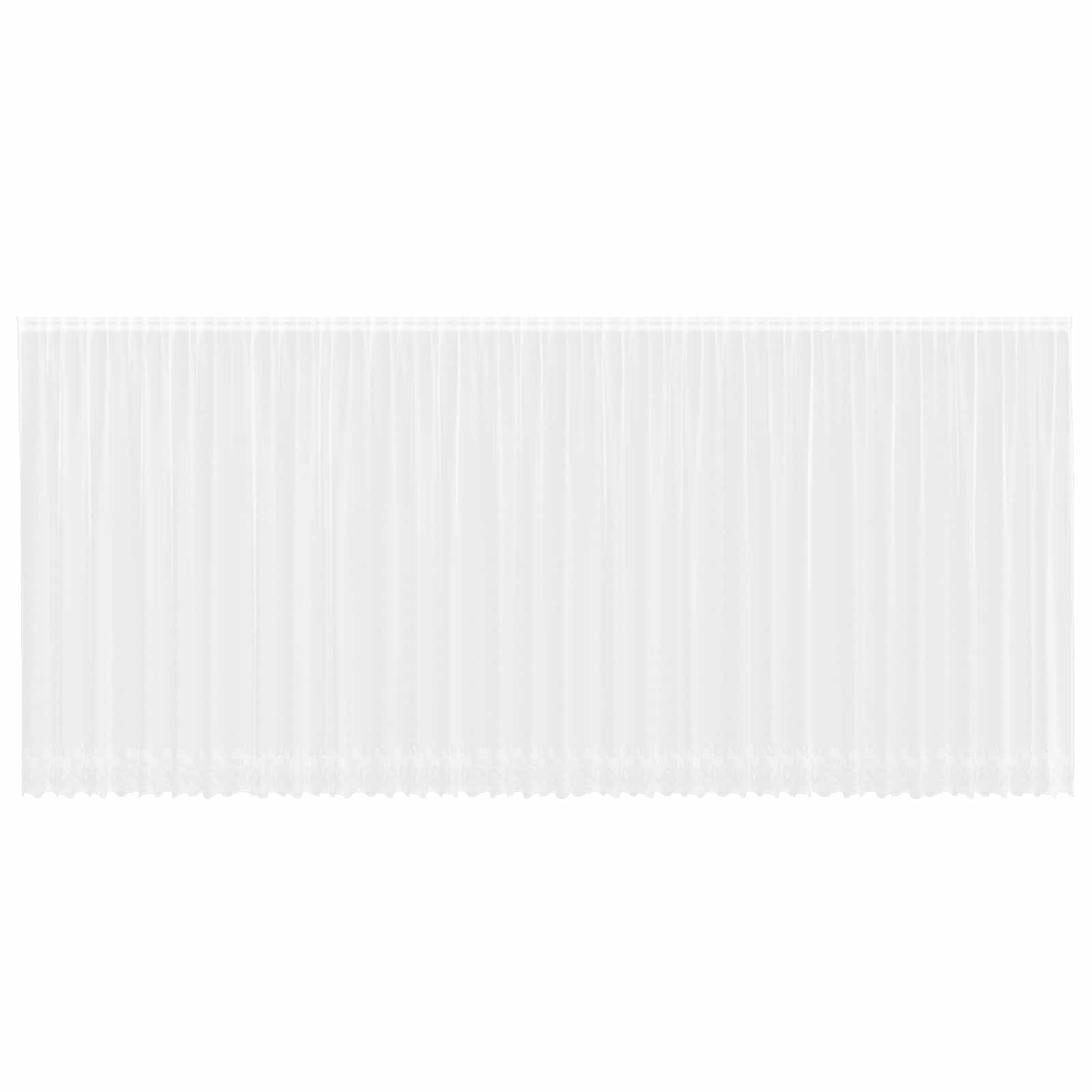 Spitzenvorhang mit Vorhängen Floral Weiß 240x900cm Polyester