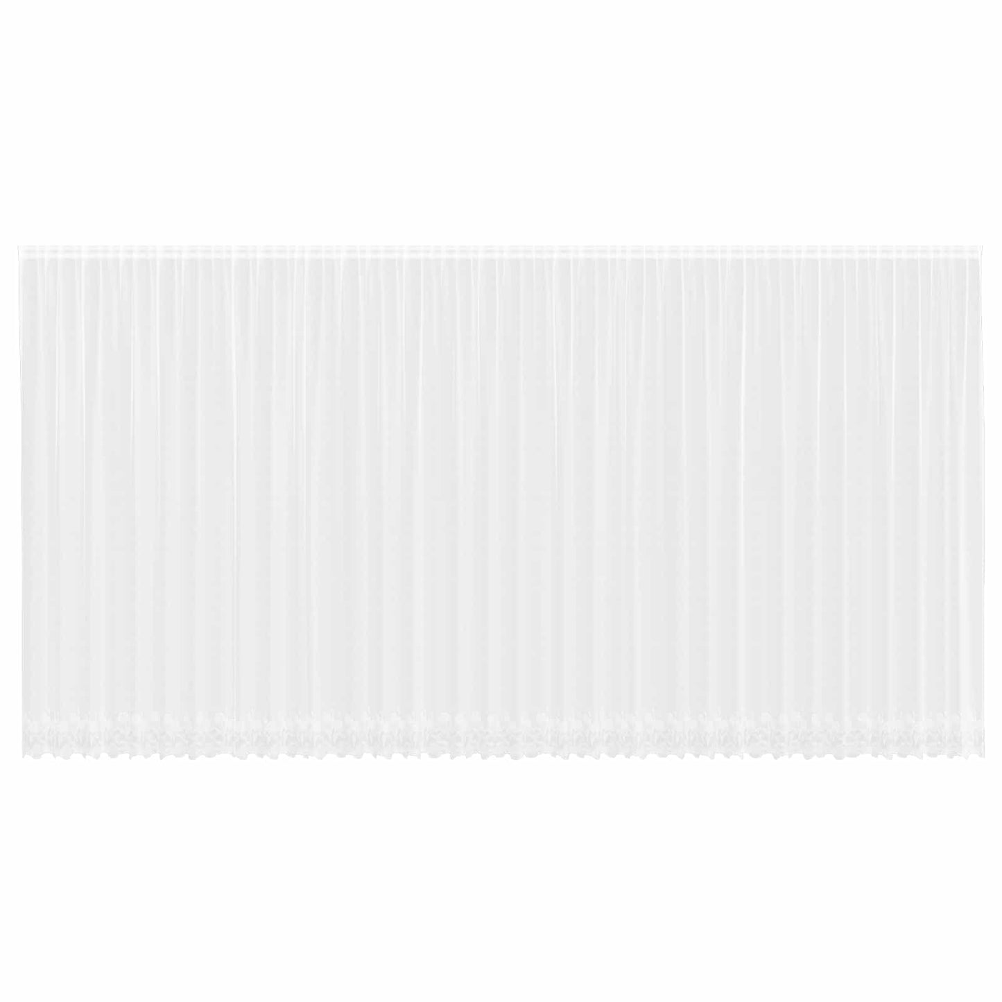 Spitzenvorhang mit Vorhängen Floral Weiß 280 x 900 cm Polyester