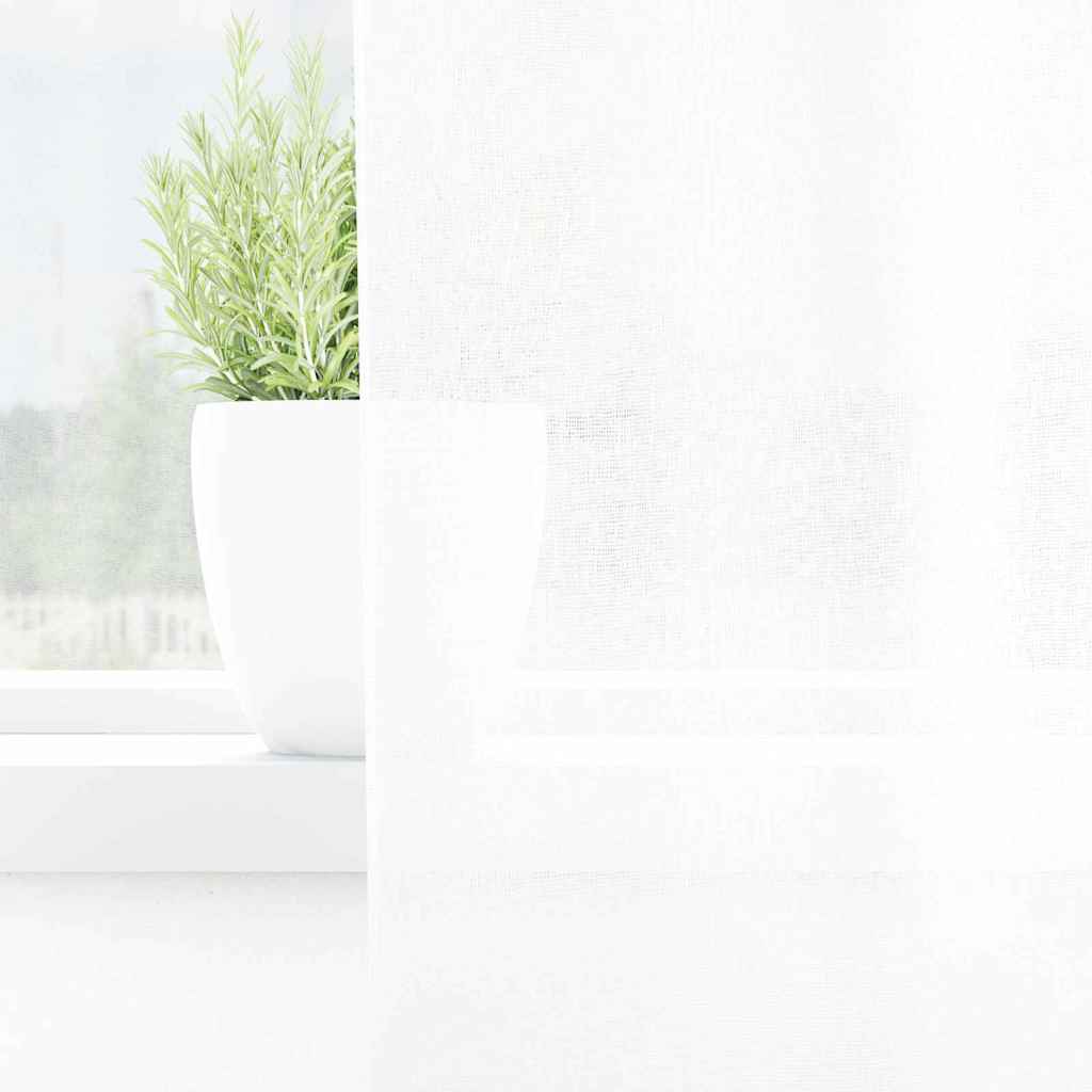 Voile-Vorhang 2 stk. Weiß 260 x 140 cm Polyester
