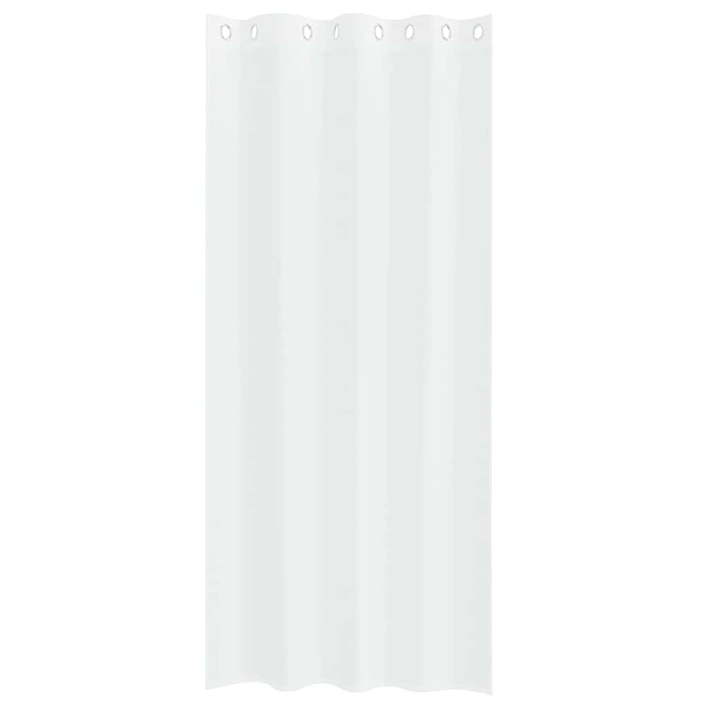 Voile-Vorhang 2 stk. Weiß 260 x 140 cm Polyester