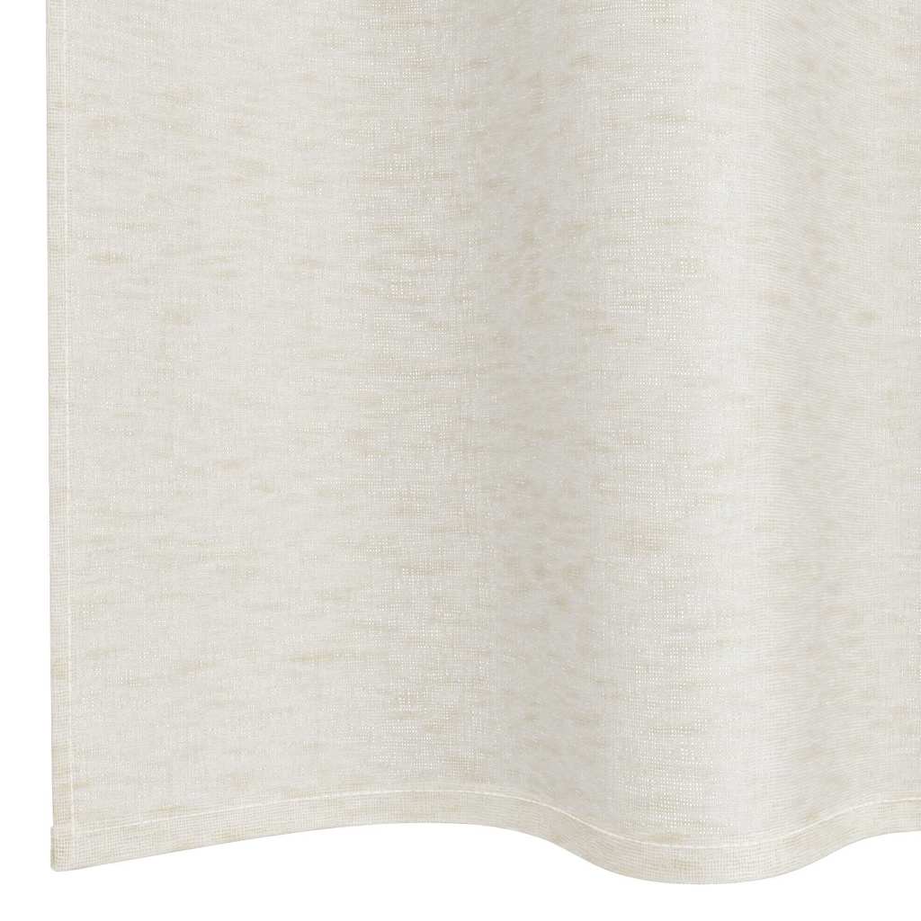 Voile-Vorhang 2 stk. Creme 140 x 140 cm Polyester