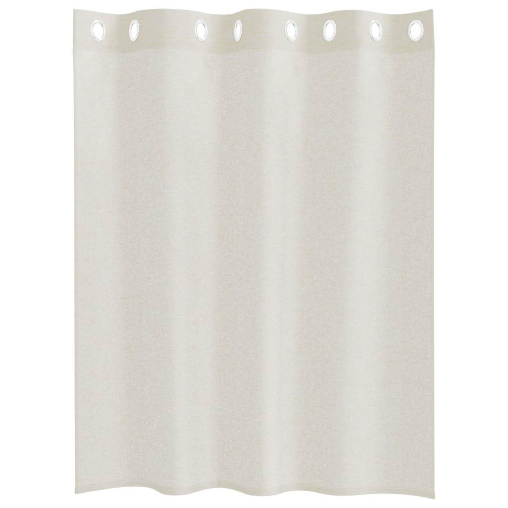 Voile-Vorhang 2 stk. Creme 140 x 140 cm Polyester