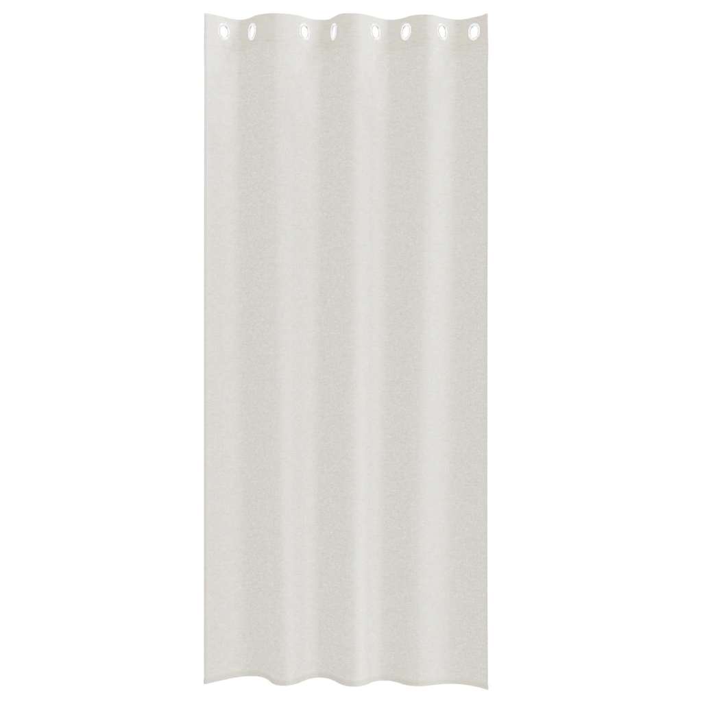 Voile-Vorhang 2 stk. Creme 260 x 140 cm Polyester