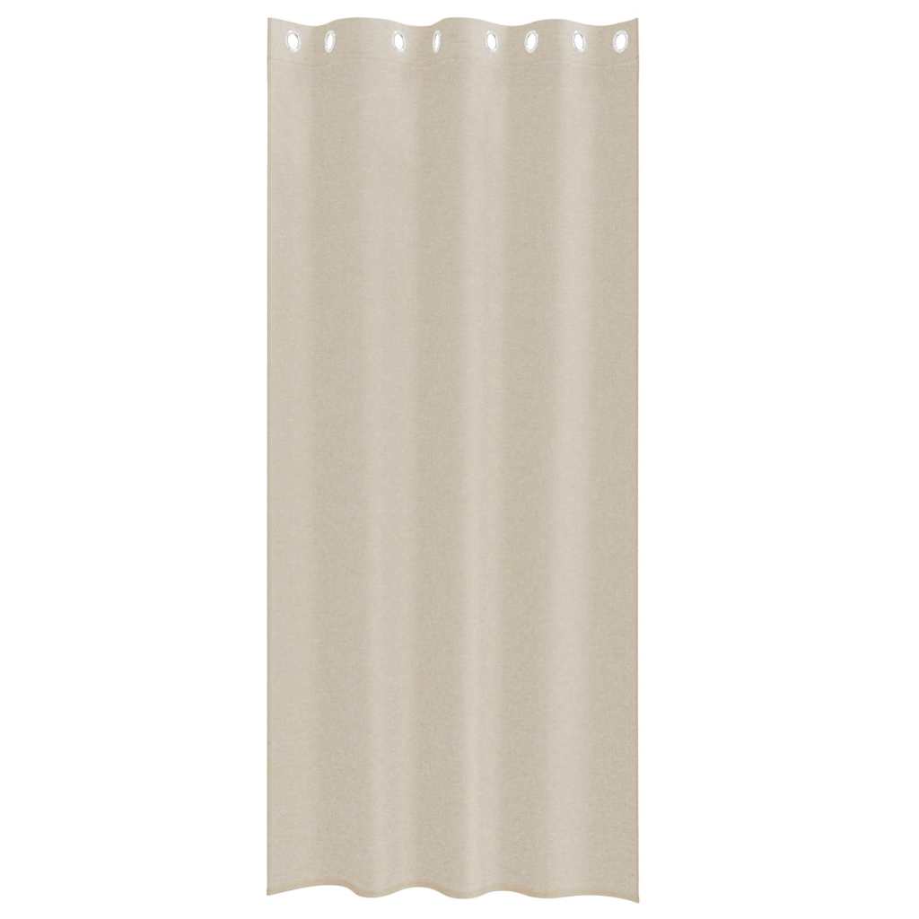 Voile-Vorhang 2 stk. Sand 260 x 140 cm Polyester