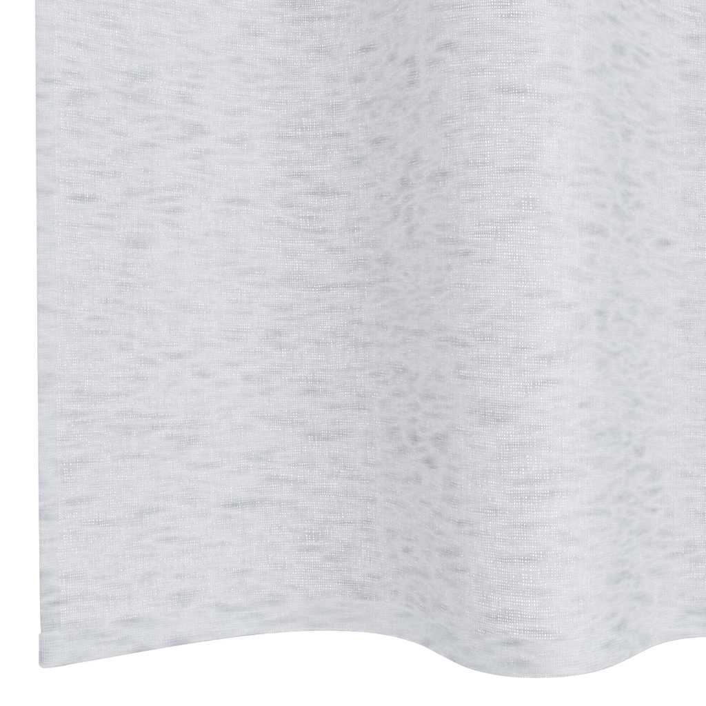 Voile-Vorhang 2 stk. Hellgrau 225 x 140 cm Polyester
