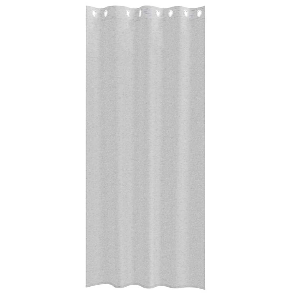 Voile-Vorhang 2 stk. Hellgrau 260 x 140 cm Polyester