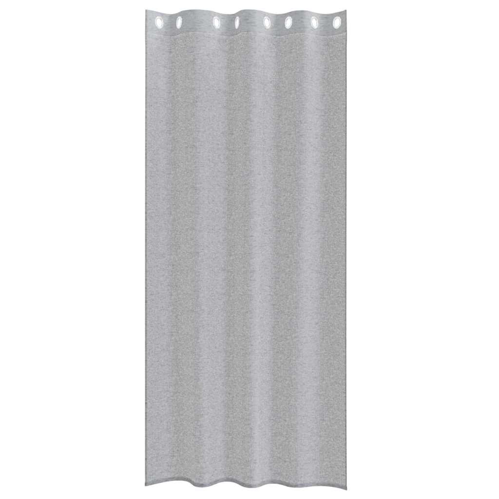 Voile-Vorhang 2 stk. Dunkelgrau 225 x 140 cm Polyester