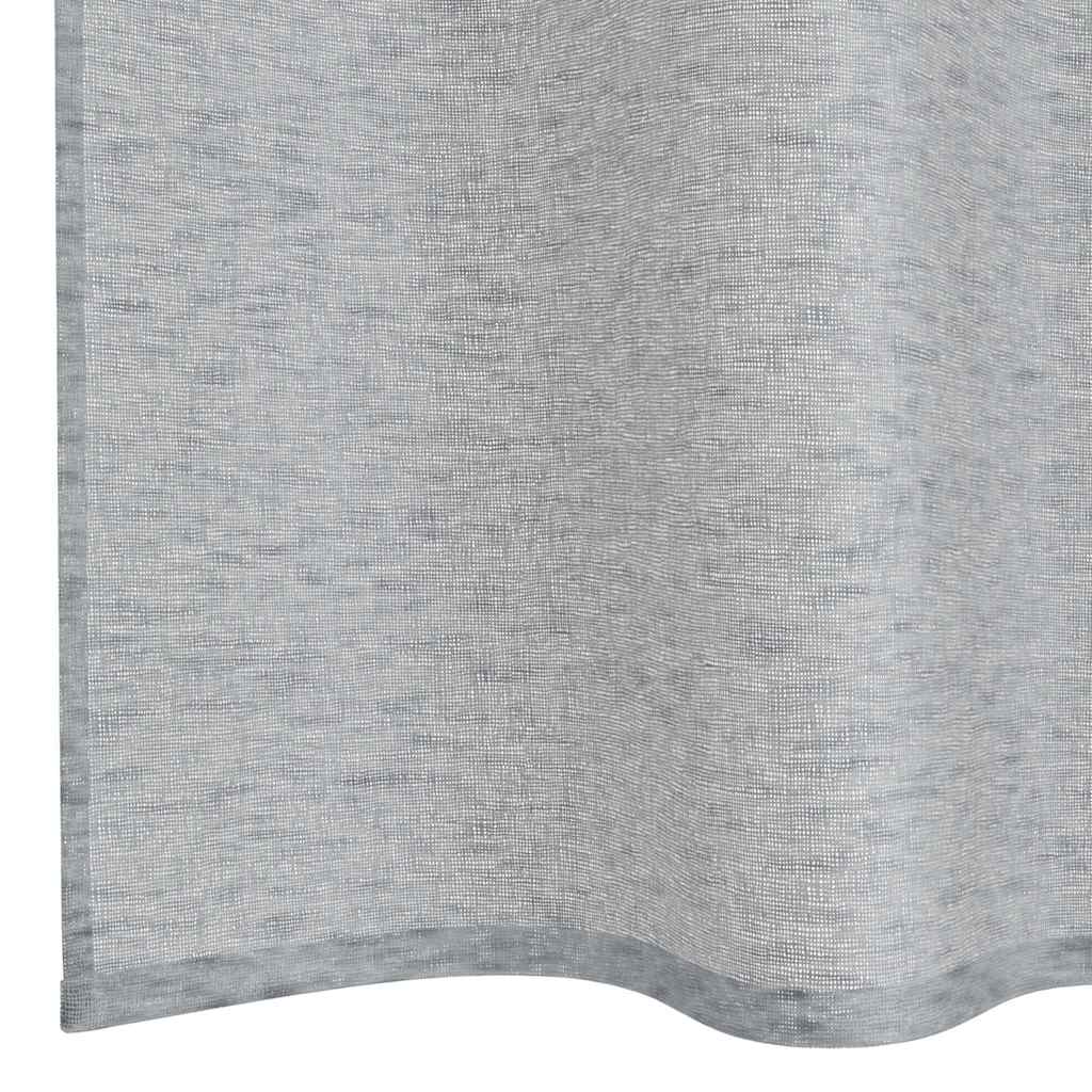 Voile-Vorhang 2 stk. Dunkelgrau 260 x 140 cm Polyester