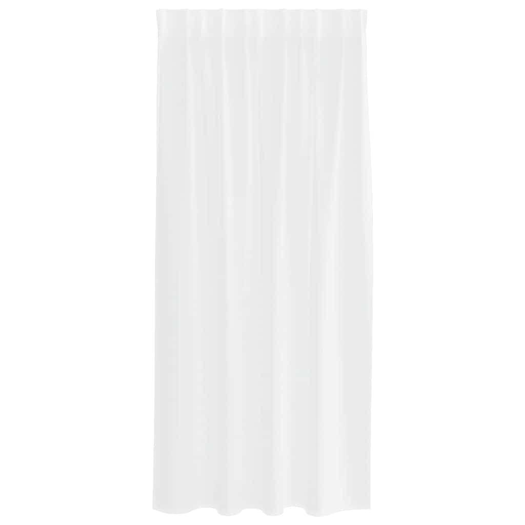 Voile-Vorhang mit Vorhängen 2 pcs Weiß 175 x 140 cm Polyester