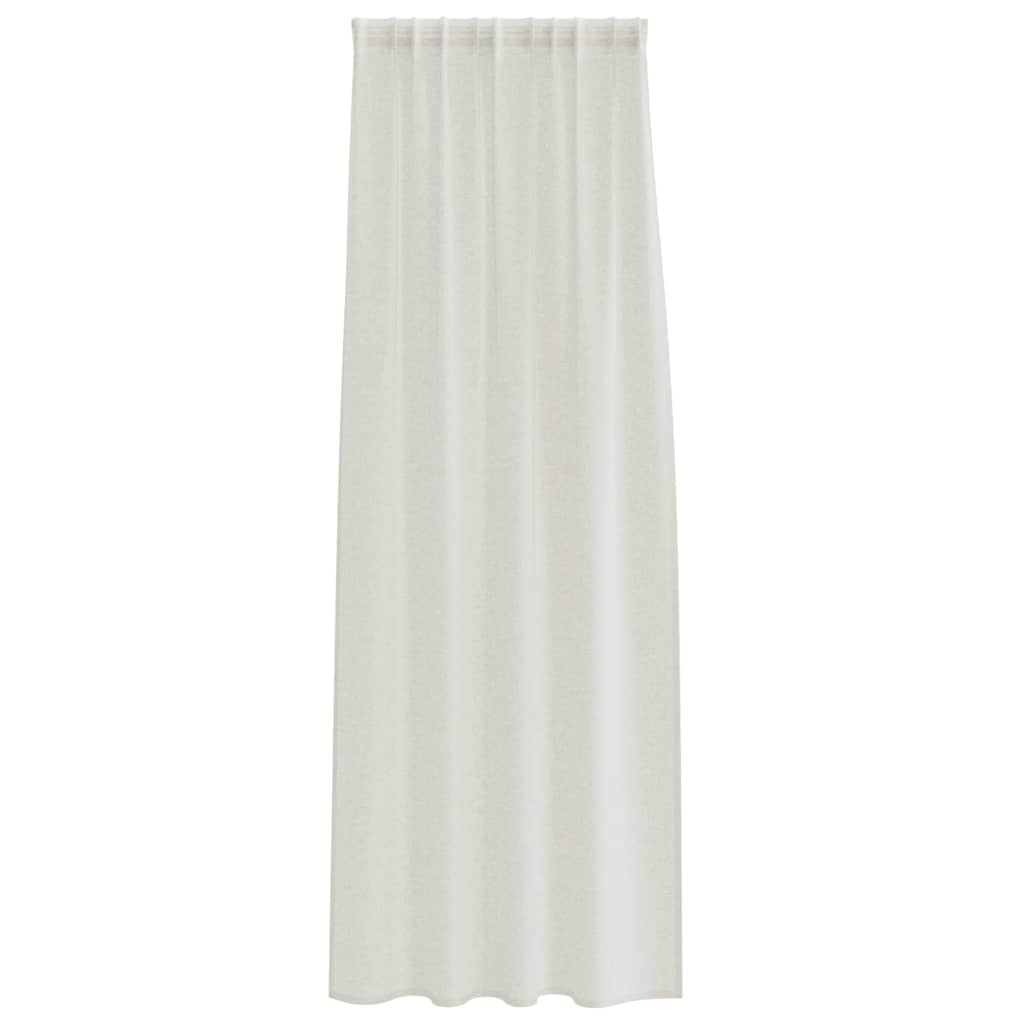 Voile-Vorhang 2 stk. Creme 245 x 140 cm Polyester