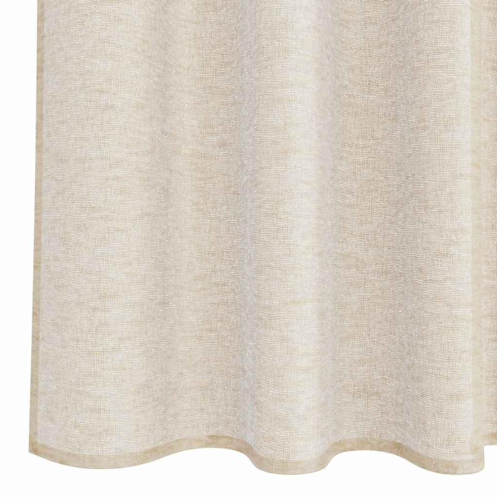 Voile-Vorhang 2 stk. Sand 175 x 140 cm Polyester