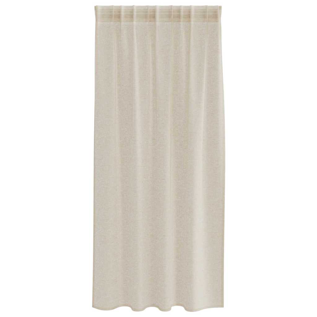 Voile-Vorhang 2 stk. Sand 175 x 140 cm Polyester
