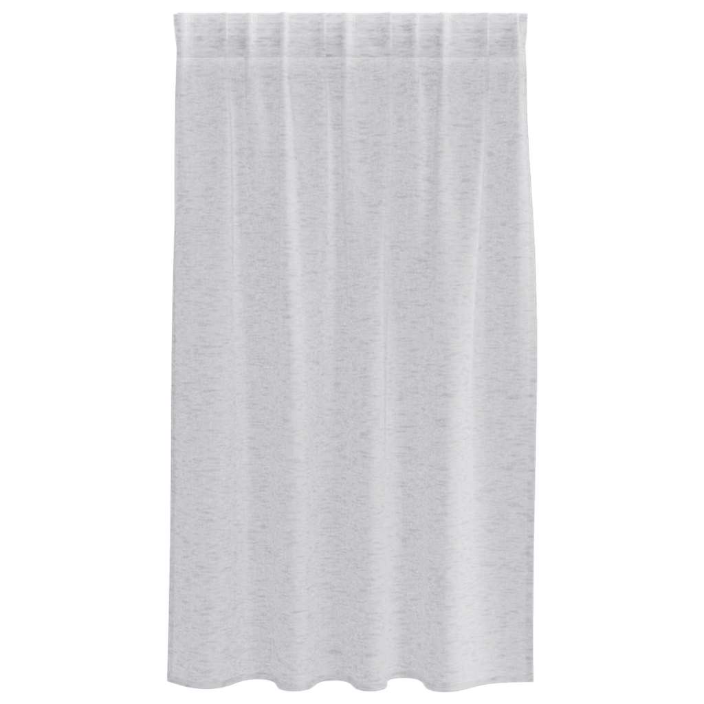 Voile-Vorhang 2 stk. Hellgrau 140 x 140 cm Polyester