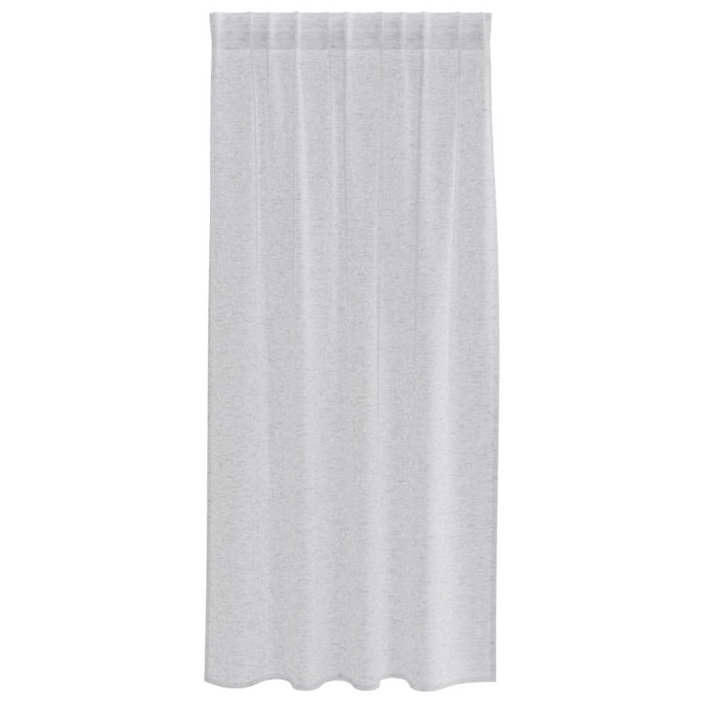 Voile-Vorhang 2 stk. Hellgrau 175 x 140 cm Polyester