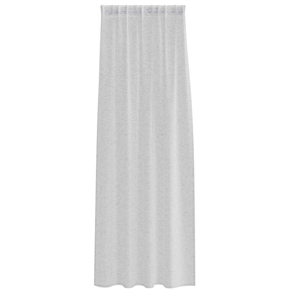 Voile-Vorhang 2 stk. Hellgrau 260 x 140 cm Polyester