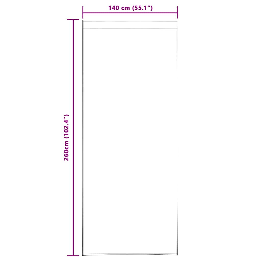 Voile-Vorhang 2 stk. Hellgrau 260 x 140 cm Polyester