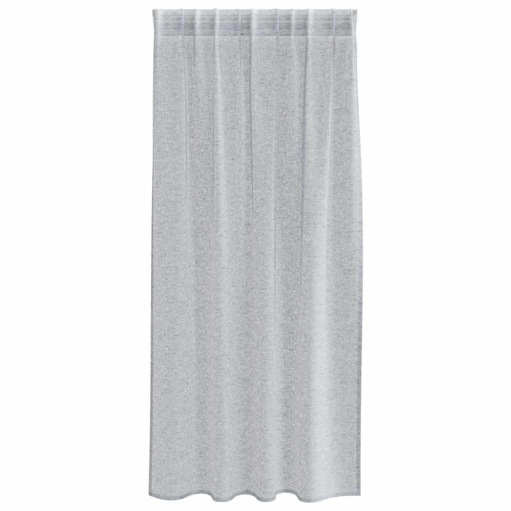 Voile-Vorhang 2 stk. Dunkelgrau 175 x 140 cm Polyester