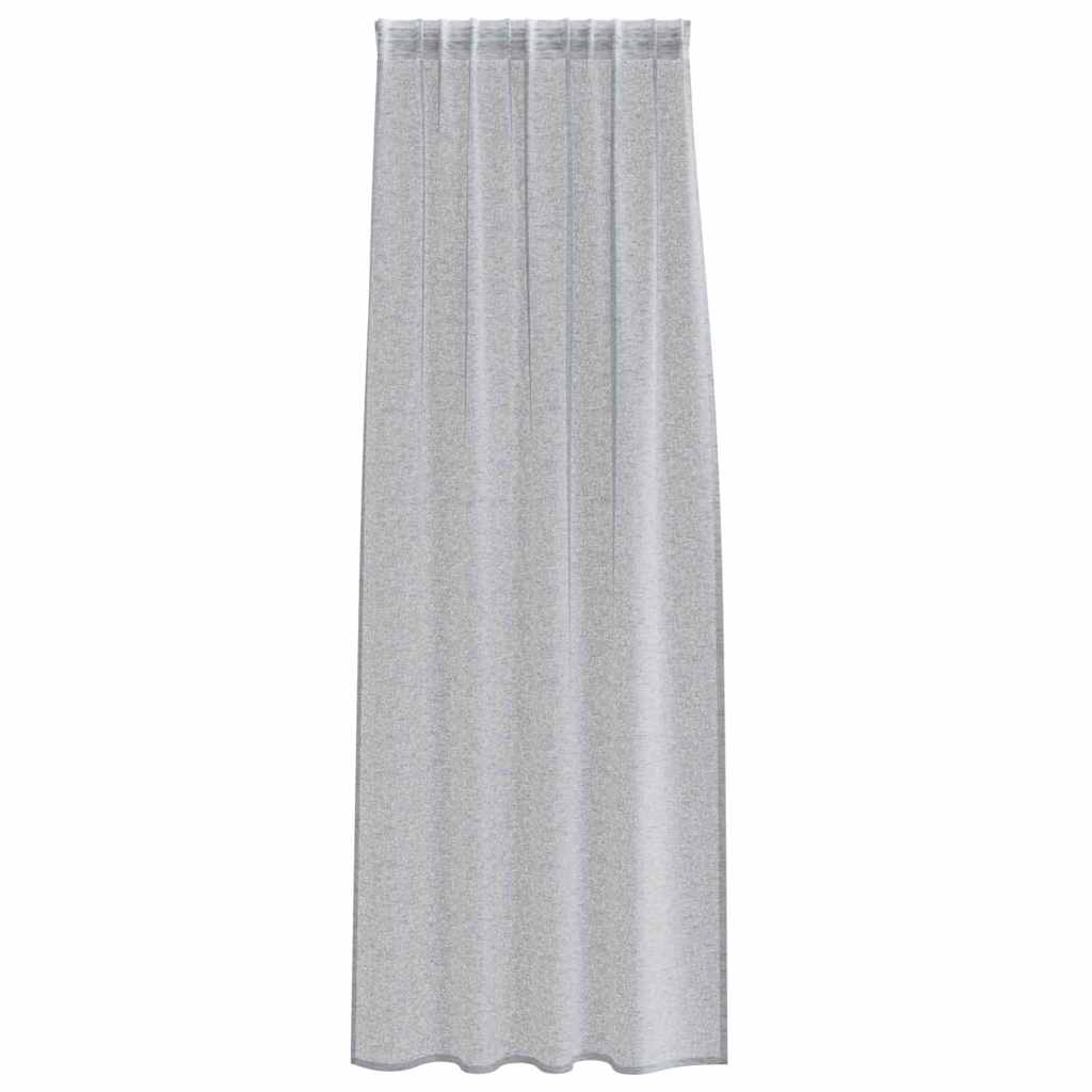 Voile-Vorhang 2 stk. Dunkelgrau 260 x 140 cm Polyester