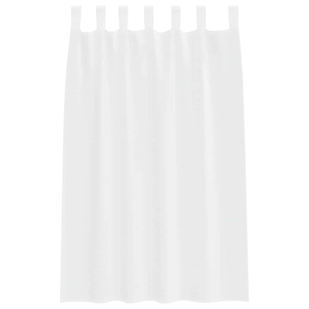 Voile-Vorhang mit Vorhängen 2 pcs Weiß 175 x 140 cm Polyester