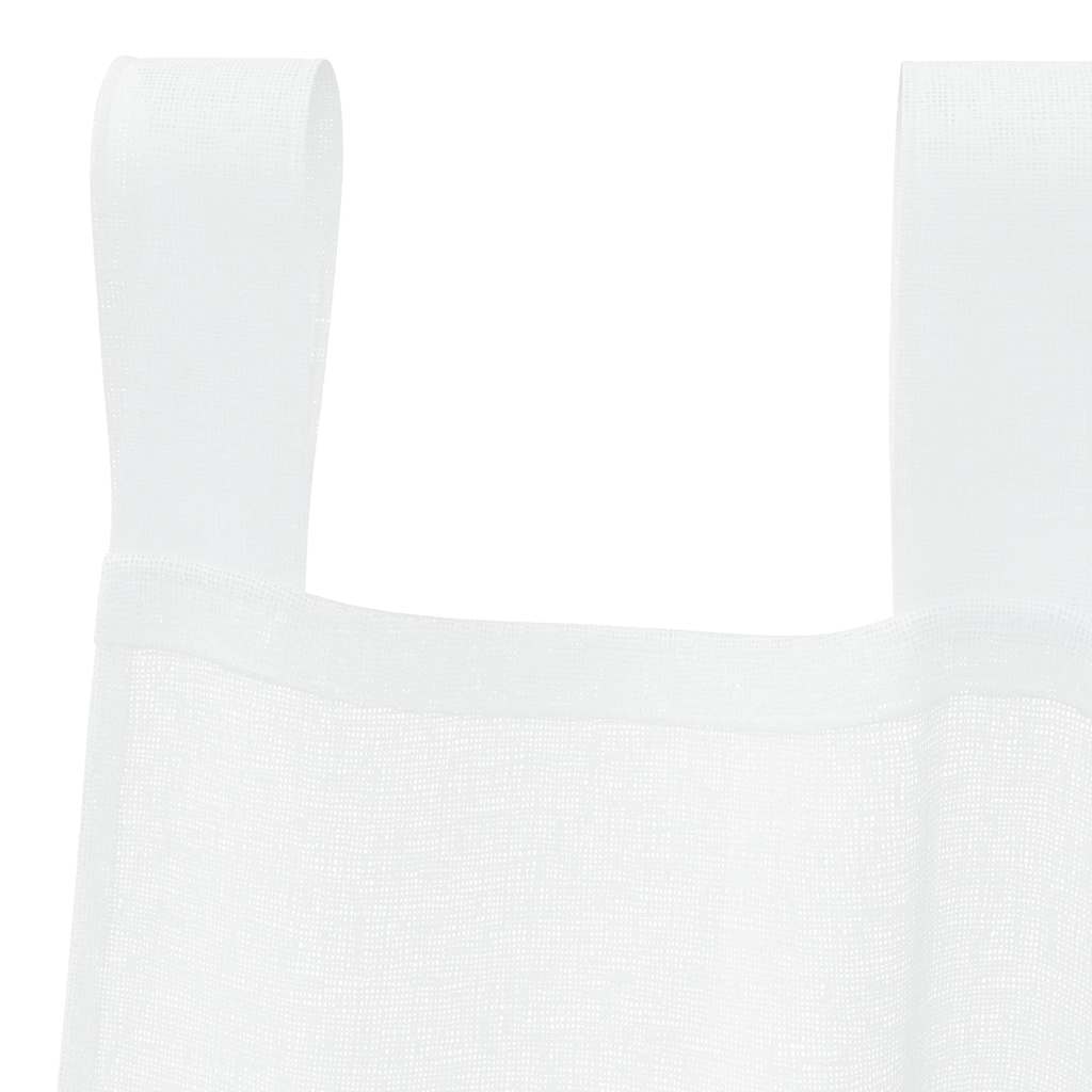 Voile-Vorhang 2 stk. Weiß 225 x 140 cm Polyester