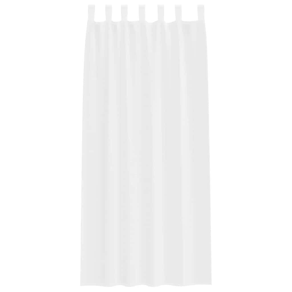 Voile-Vorhang 2 stk. Weiß 260 x 140 cm Polyester