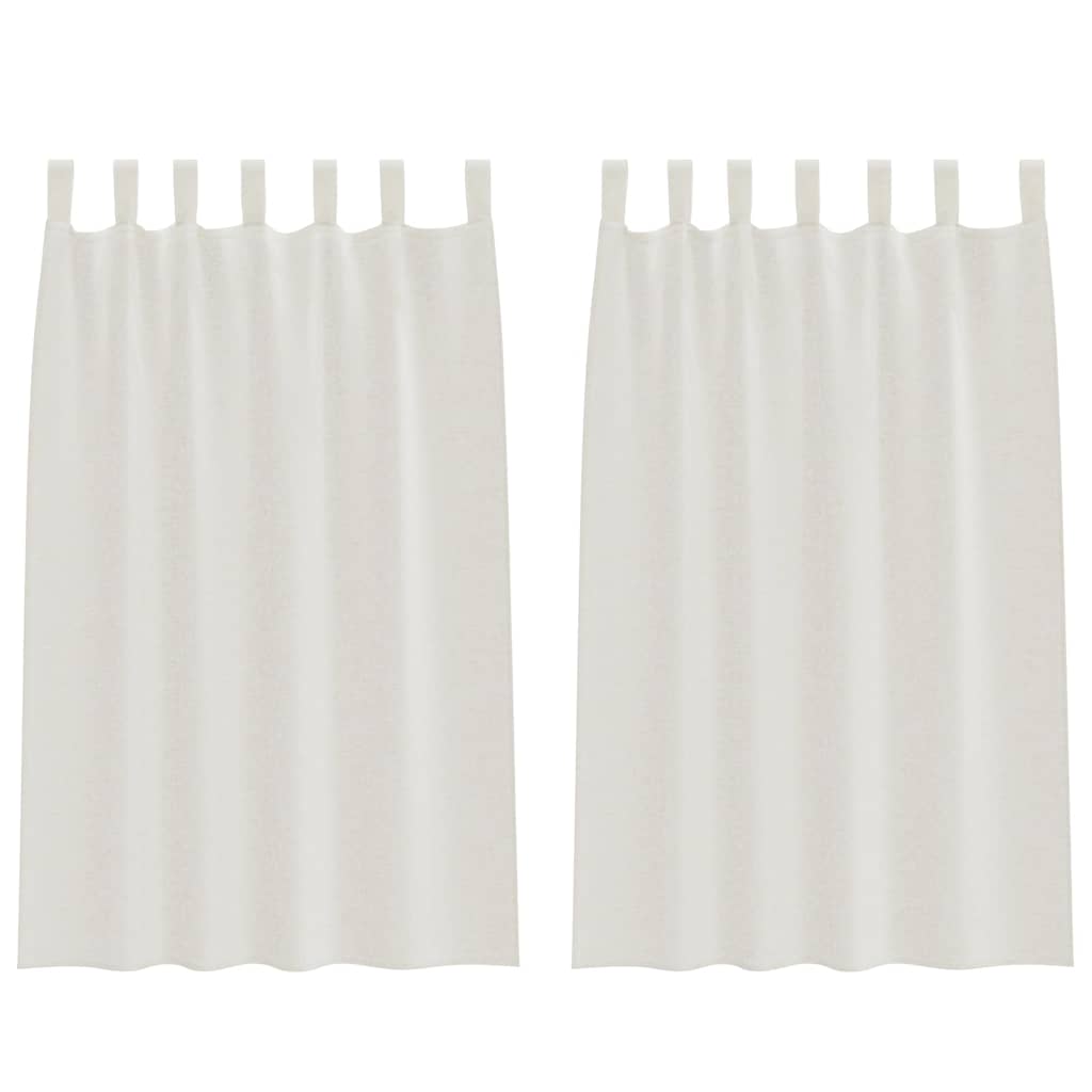 Voile-Vorhang 2 stk. Creme 175 x 140 cm Polyester