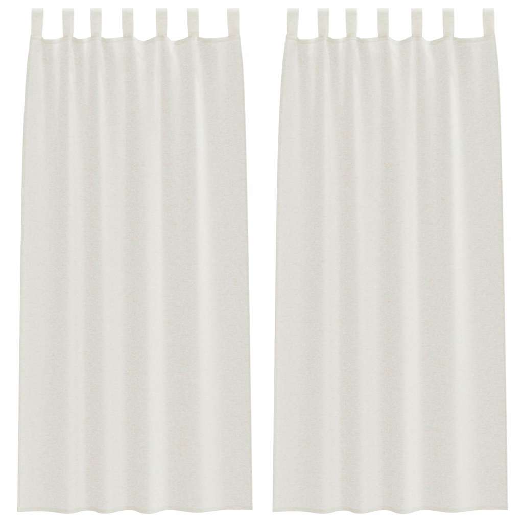 Voile-Vorhang 2 stk. Creme 260 x 140 cm Polyester