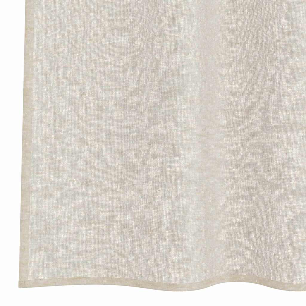 Voile-Vorhang 2 stk. Sand 245 x 140 cm Polyester