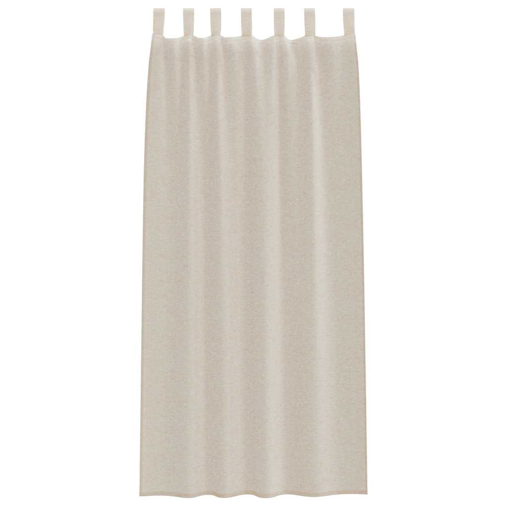Voile-Vorhang 2 stk. Sand 245 x 140 cm Polyester