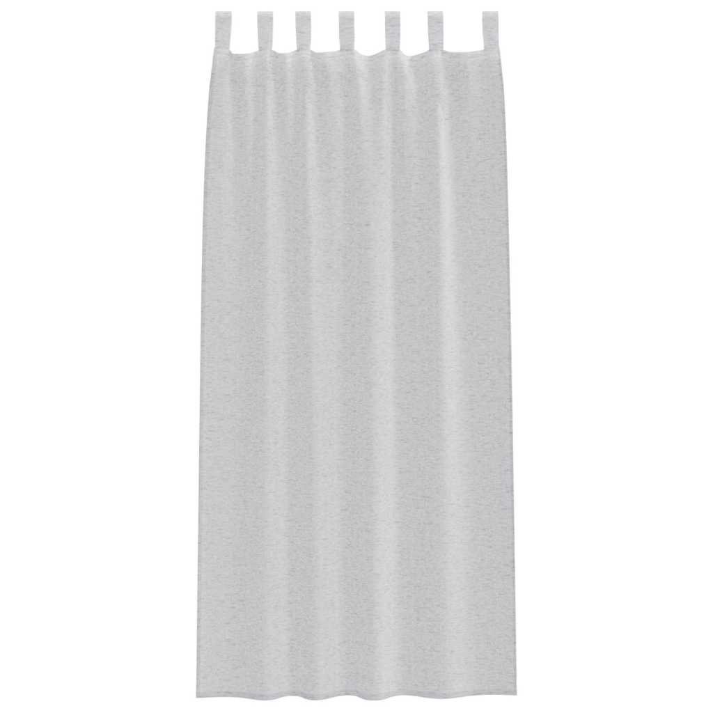 Voile-Vorhang 2 stk. Hellgrau 225 x 140 cm Polyester