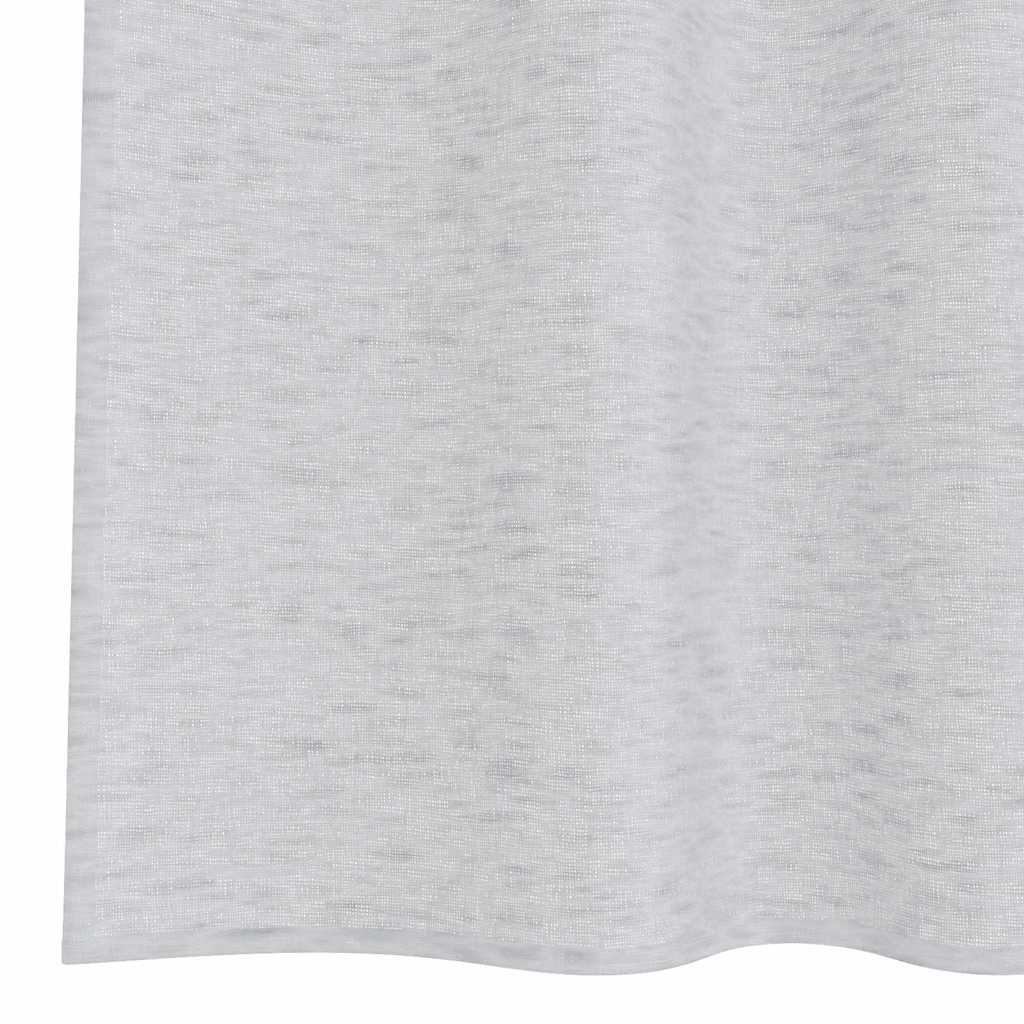 Voile-Vorhang 2 stk. Hellgrau 245 x 140 cm Polyester