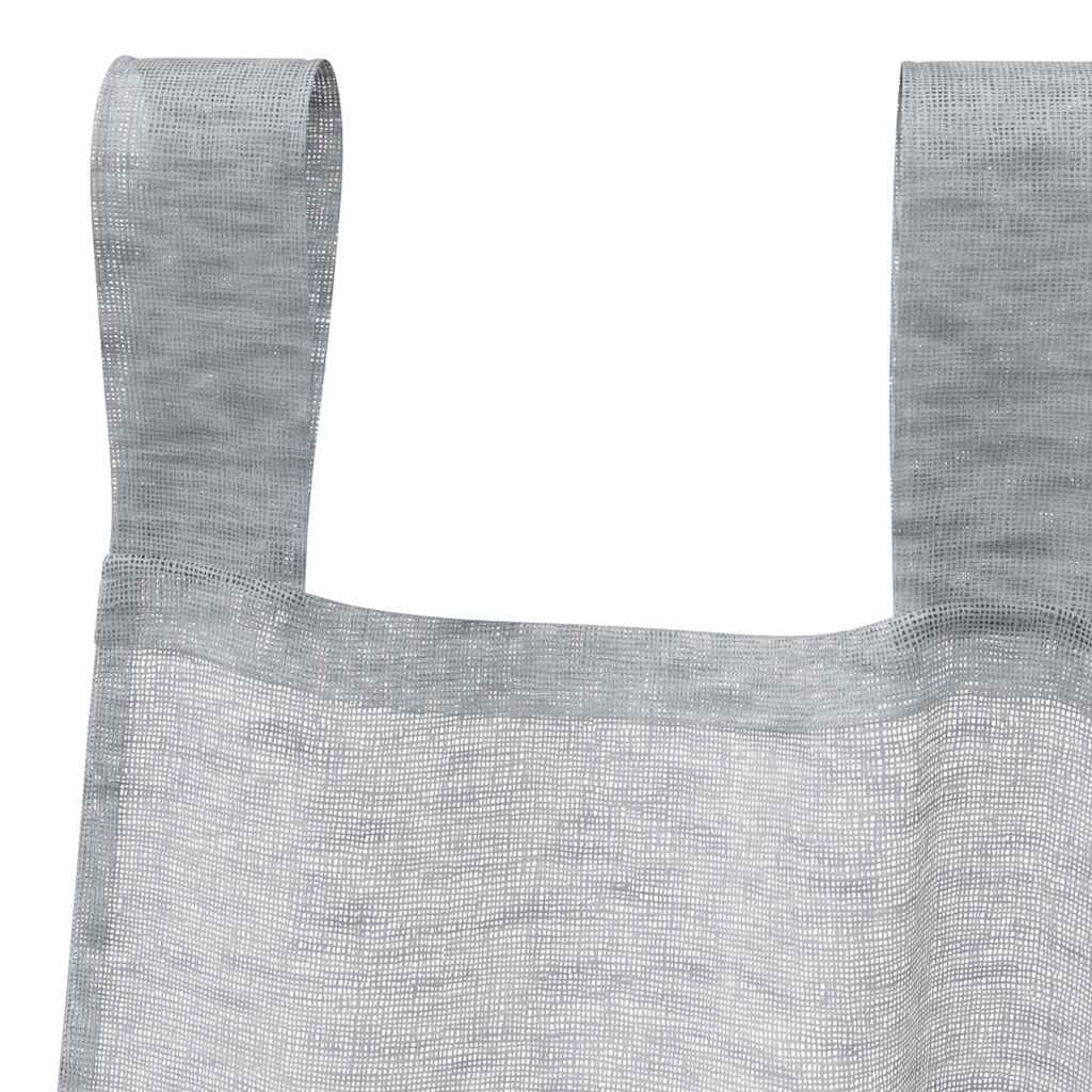 Voile-Vorhang 2 stk. Dunkelgrau 225 x 140 cm Polyester