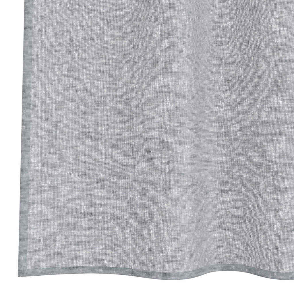 Voile-Vorhang 2 stk. Dunkelgrau 225 x 140 cm Polyester