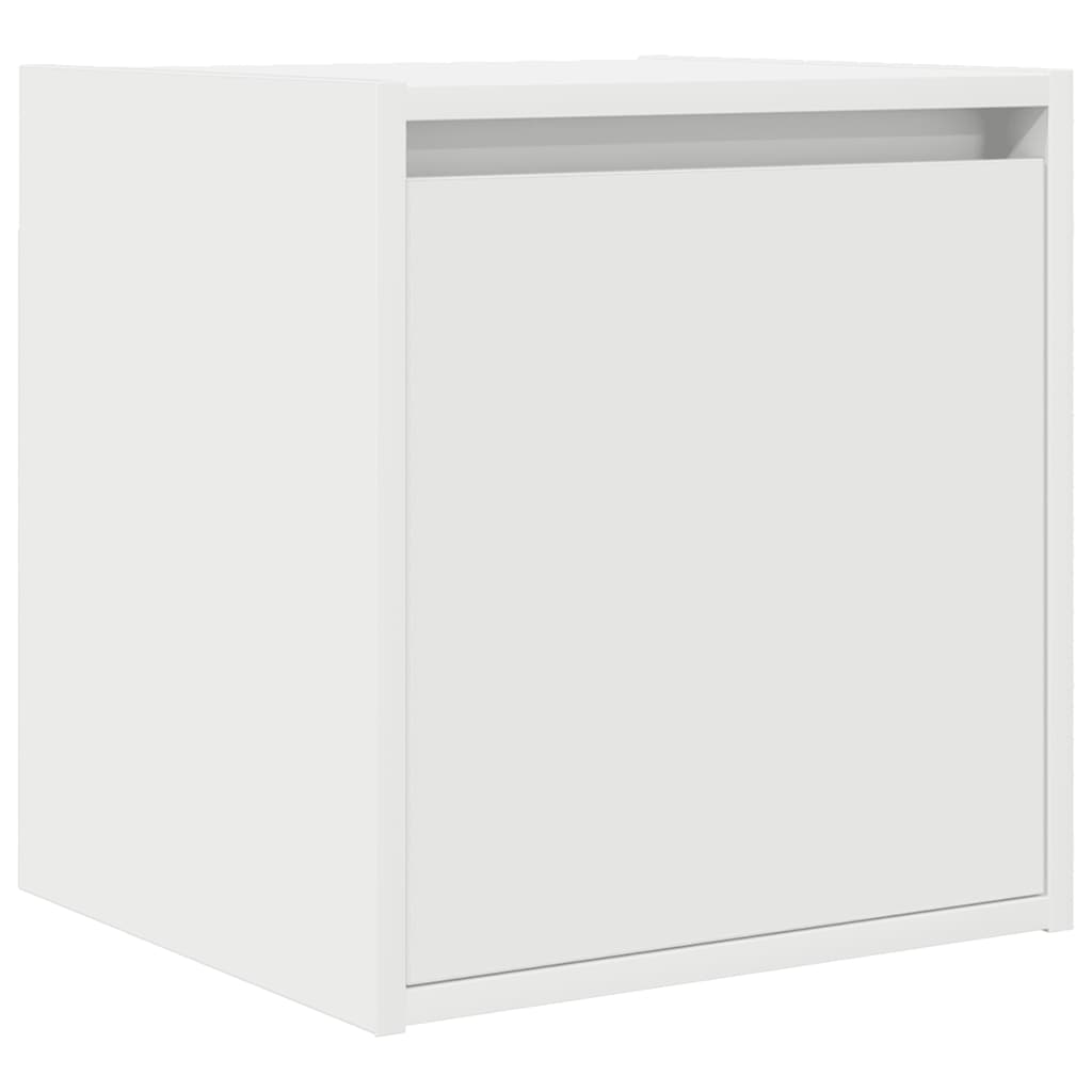 Wall-mounted bedside table white 38x34x40 cm