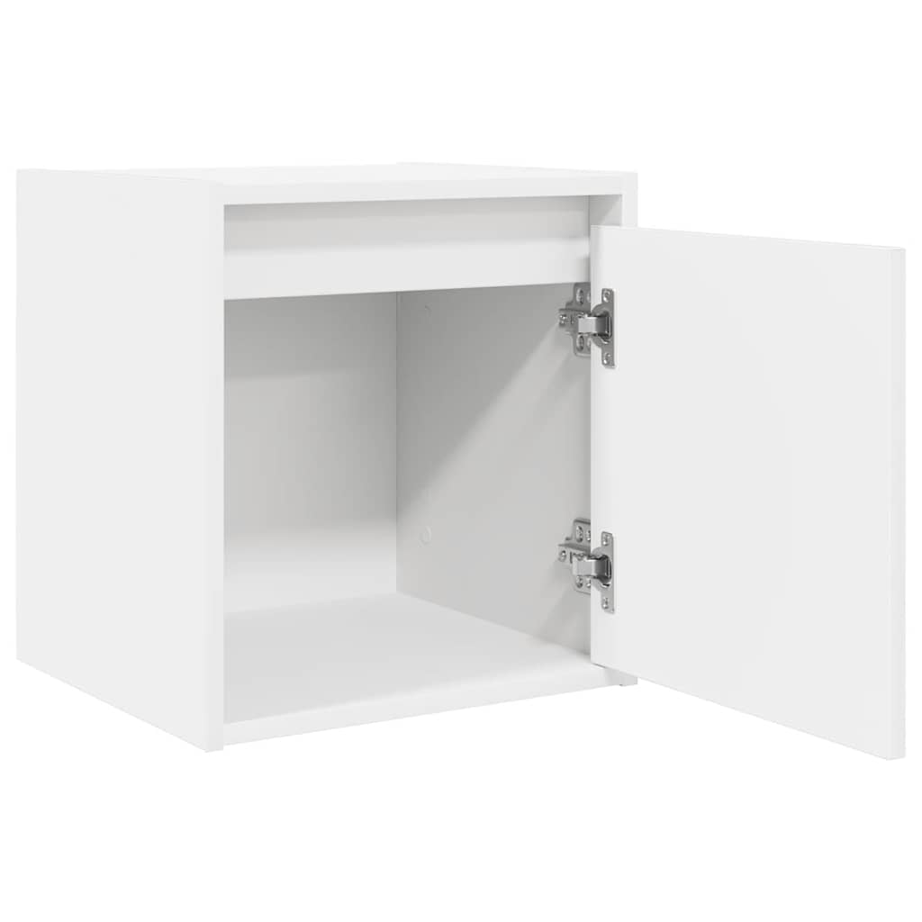 Wall-mounted bedside table white 38x34x40 cm
