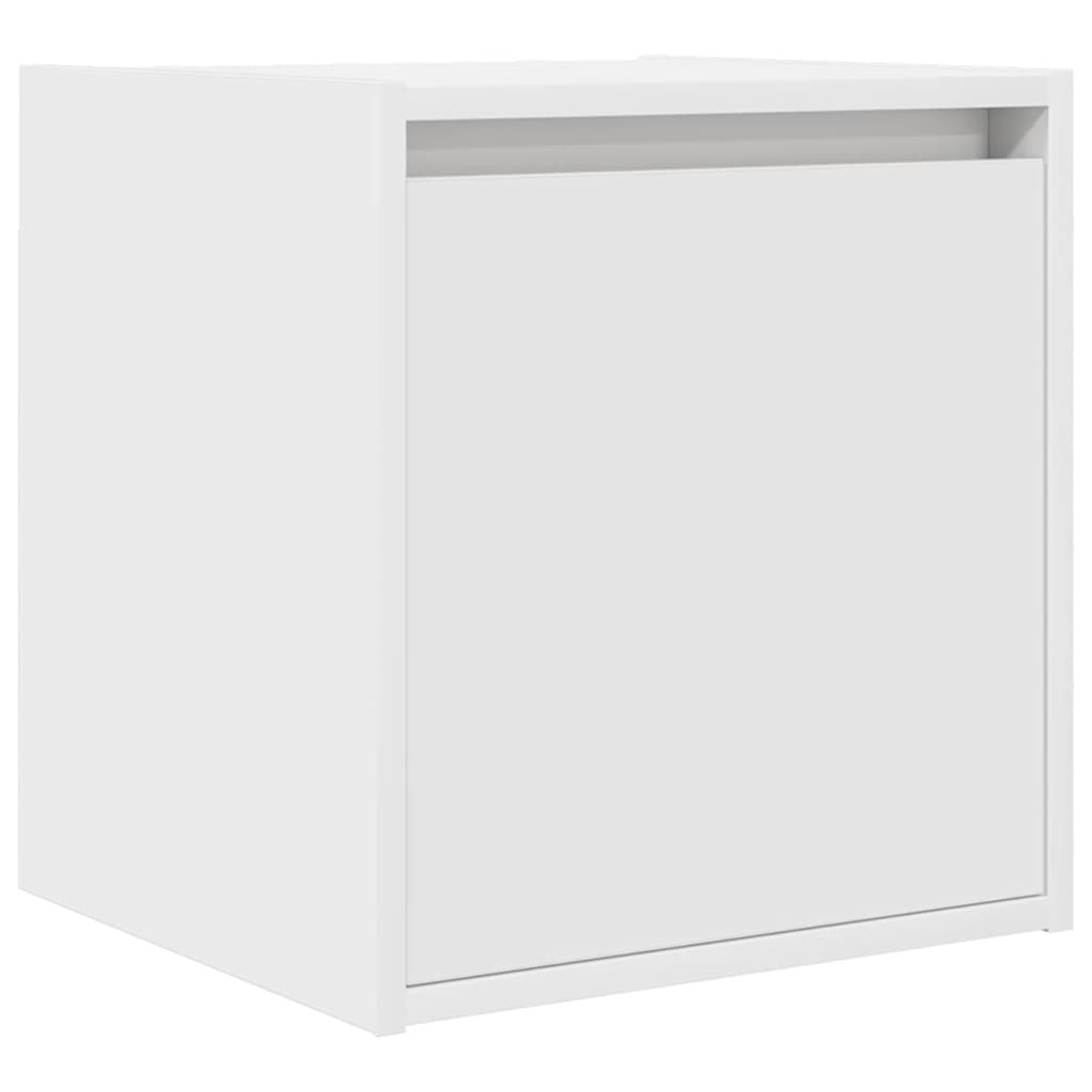 Wall-mounted bedside tables, 2 pieces, white, 38 x 34 x 40 cm